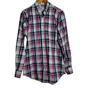 Peter Millar Nanoluxe Easycare Mens Plaid Long Sleeve Button Down Shirt